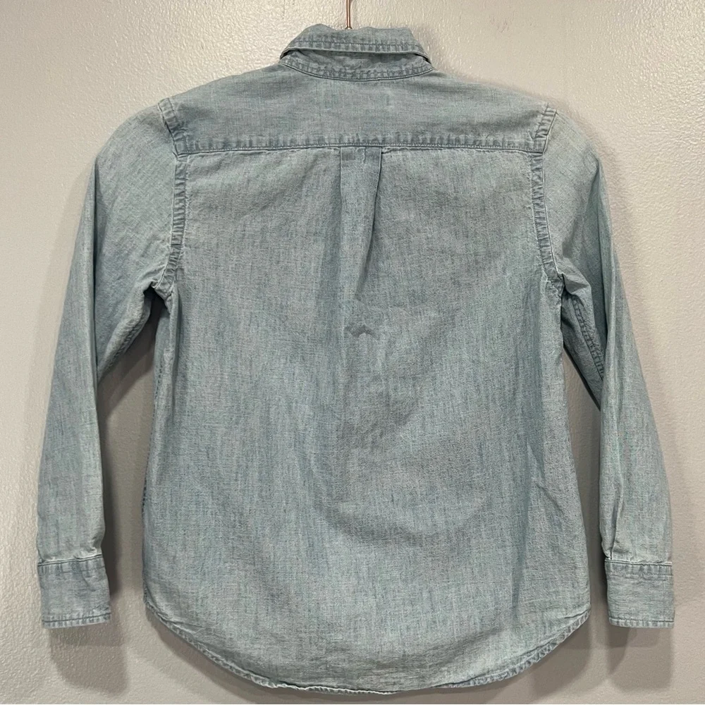 Ralph Lauren boy button up denim shirt size 10‎